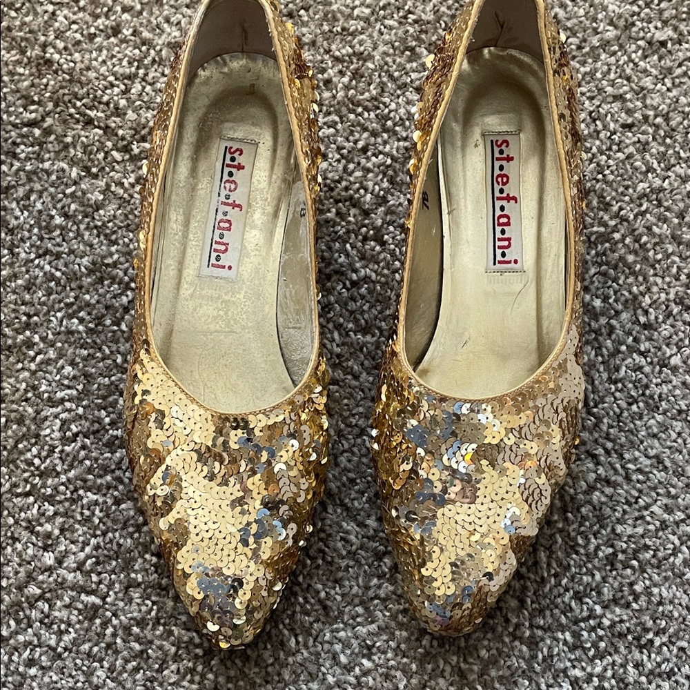 Stefani Gold Sequin Women's Flats